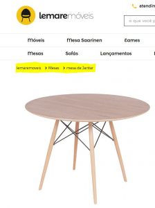 Neste exemplo tirado da loja virtual Lemare Móveis, o breadcrumb é o caminho demarcado na cor amarela