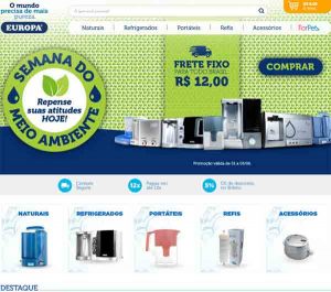 Interface da Europa, uma das lojas VTEX criadas pela Agência e-Plus