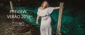 Como montar um e-commerce de moda: banner para a coleção de verão da loja Naïf, que é especializada em moda plus size. 