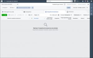 Como anunciar no Instagram: esta é a tela inicial para fazê-lo a partir do Gerenciador de Anúncios do Facebook.