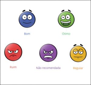 Emojis de status do Reclame Aqui