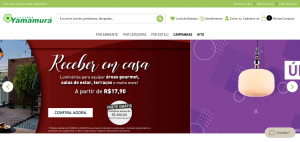 Home Page do site e-commerce: layout antes da dobra da página