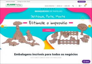 Home da loja virtual da Klabin