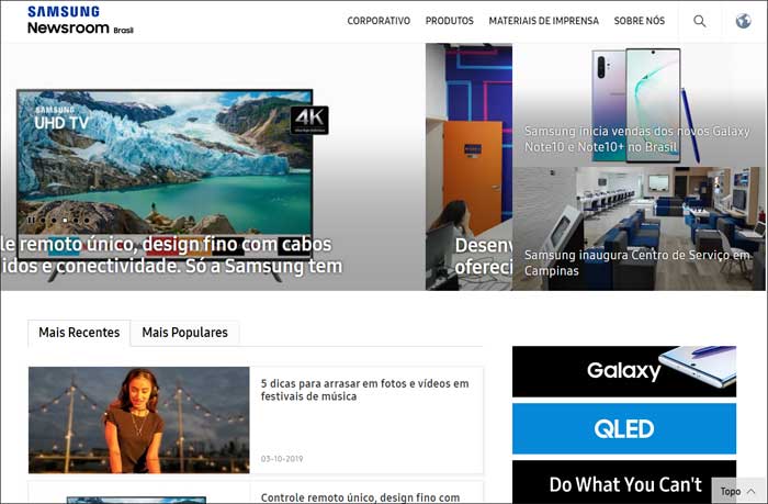 Home do Samsung blog