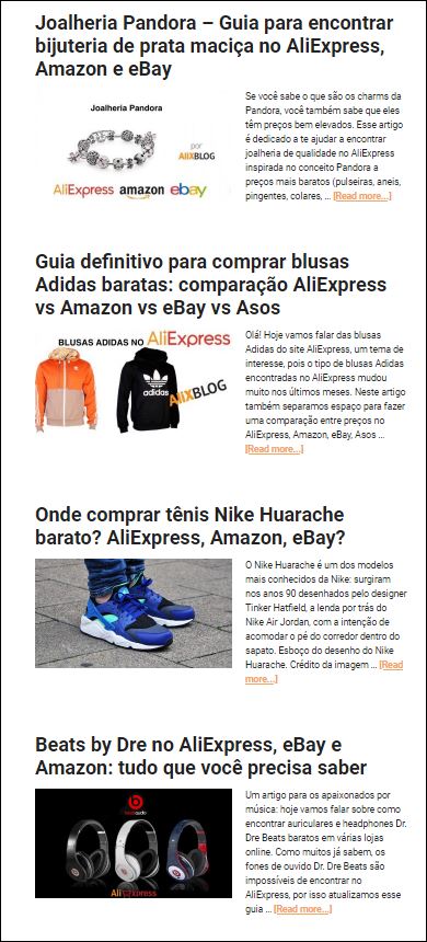 Fixação na Amazon: Alixblog tem muitos posts sobre a concorrente