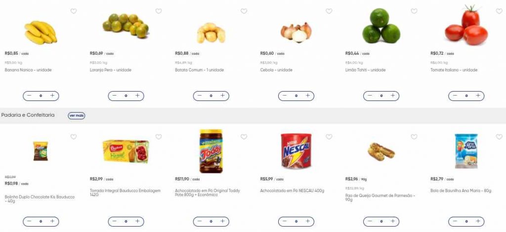 Cliente seleciona alimentos em uma rede de supermercados online (via Supernow) e depois os recebe em casa em um prazo de apenas duas horas