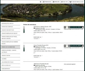 Mais tradição no e-commerce: detalhe da loja virtual de vinhos da Staffeiter Hof