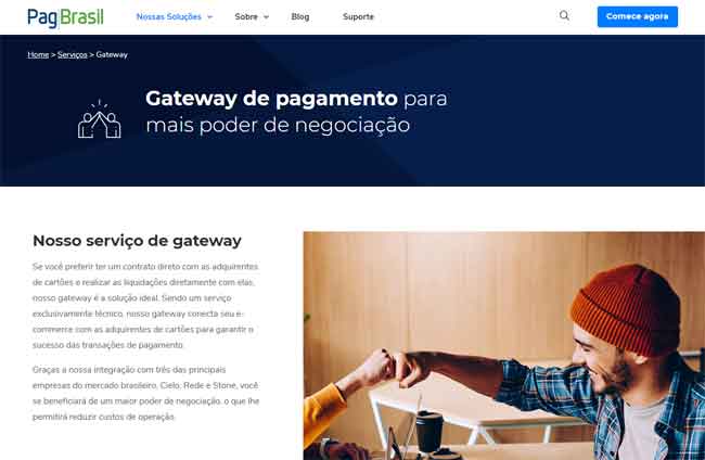 PagBrasil é uma das opções de gateway de pagamento