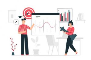 Além de rever as métricas, estabeleça novas KPIs. Imagem: @stories @freepik