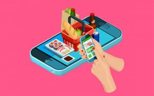 Saiba como vender comida pela internet e aumente o poder do seu negócio! Coloque seu estabelecimento comercial na palma da mão dos consumidores! Imagem: @macrovector