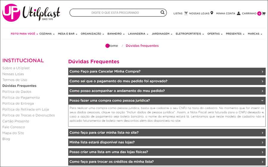 FAQs da Utilplast