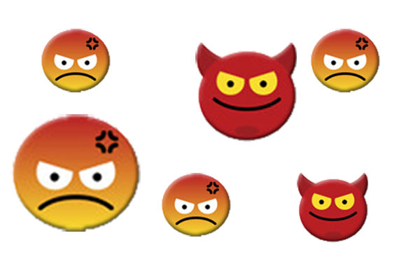 Detratores não curtem muito a sua marca. E para dizer a verdade, há alguns deles que até a odeiam. Emoticons: @rawpixel.com