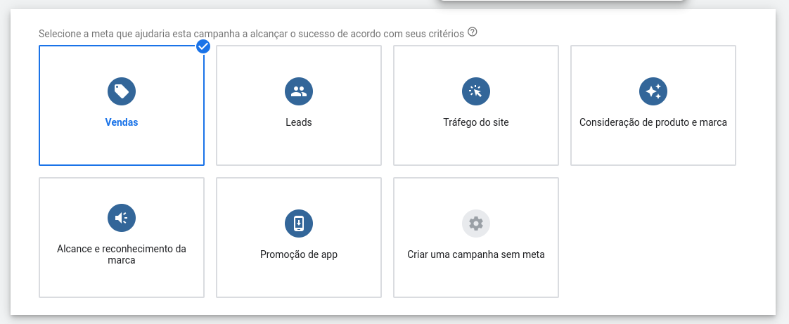 Metas do Google Ads Metas do Google Ads