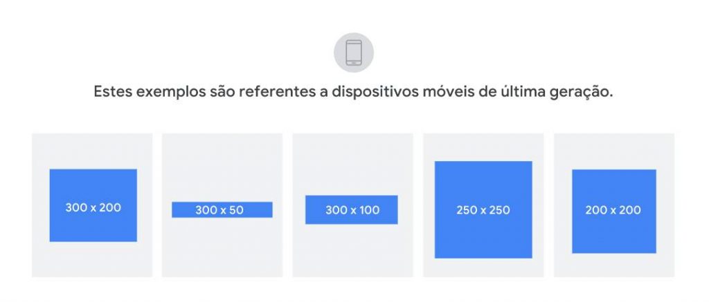 Tamanhos de banners para celulares