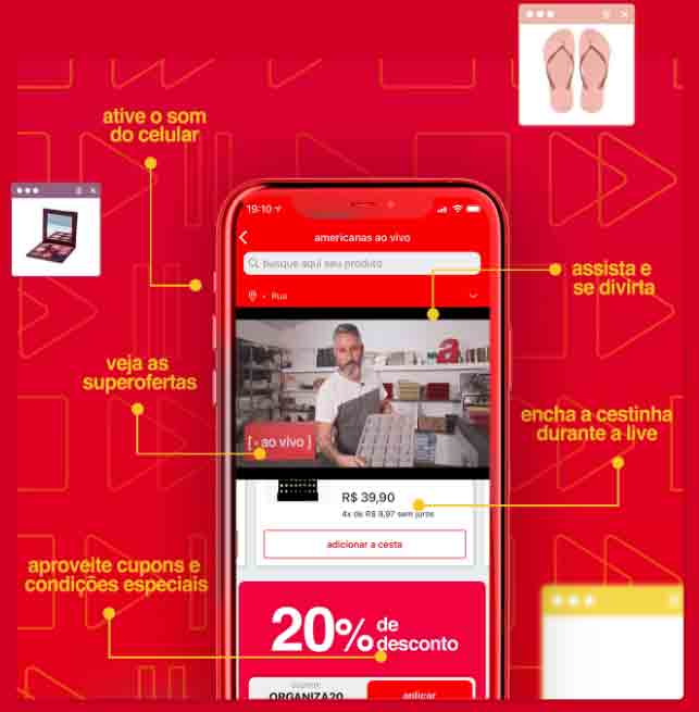 Lives contam com botão "adicionar à cesta" que facilita compras