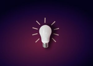idea light bulb on isolated background. creativity inspiration